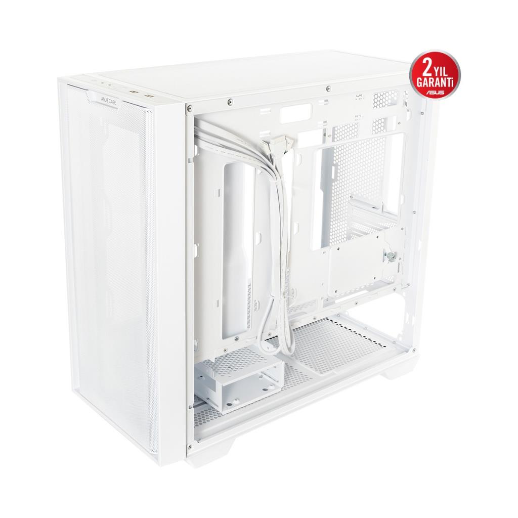 Asus A21 Plus ARGB Fanlı Beyaz Micro ATX Oyuncu Kasası Teşhir