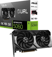 Asus RTX 5060 Dual OC Edition DUAL-RTX5060-O8G 128 Bit GDDR7 8 GB Ekran Kartı Outlet
