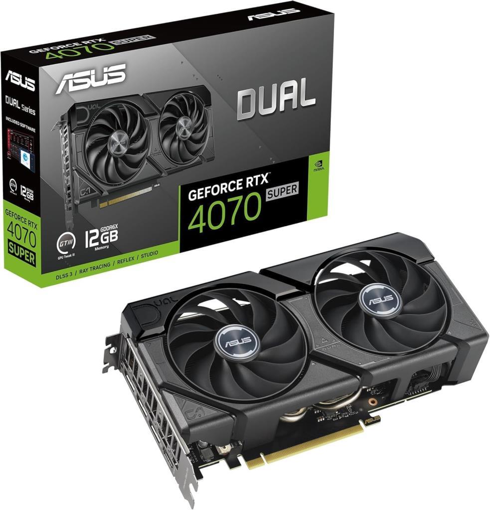 Asus RTX 4070 Super Dual Evo OC Edition DUAL-RTX4070S-O12G-EVO 192 Bit GDDR6X 12 GB Ekran Kartı Teşhir