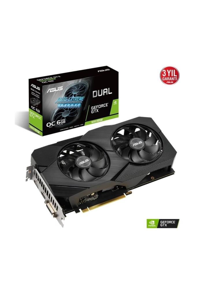 Asus GEFORCE GTX 1660 Super DUAL-GTX1660S-O6G-EVO 192 Bit GDDR6 6 GB Ekran Kartı