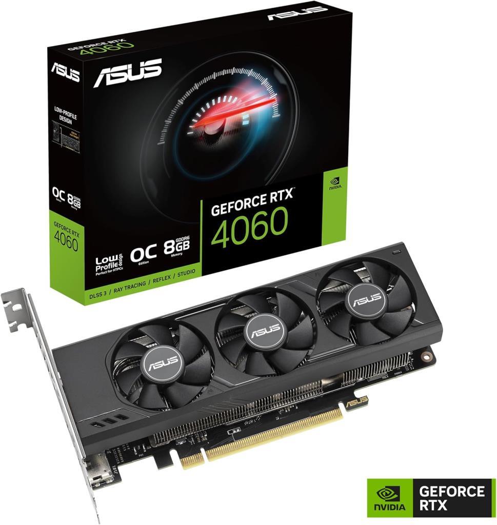 Asus RTX 4060 LP BRK OC Edition RTX4060-O8G-LP-BRK 128 Bit GDDR6 8 GB Graphics Card 