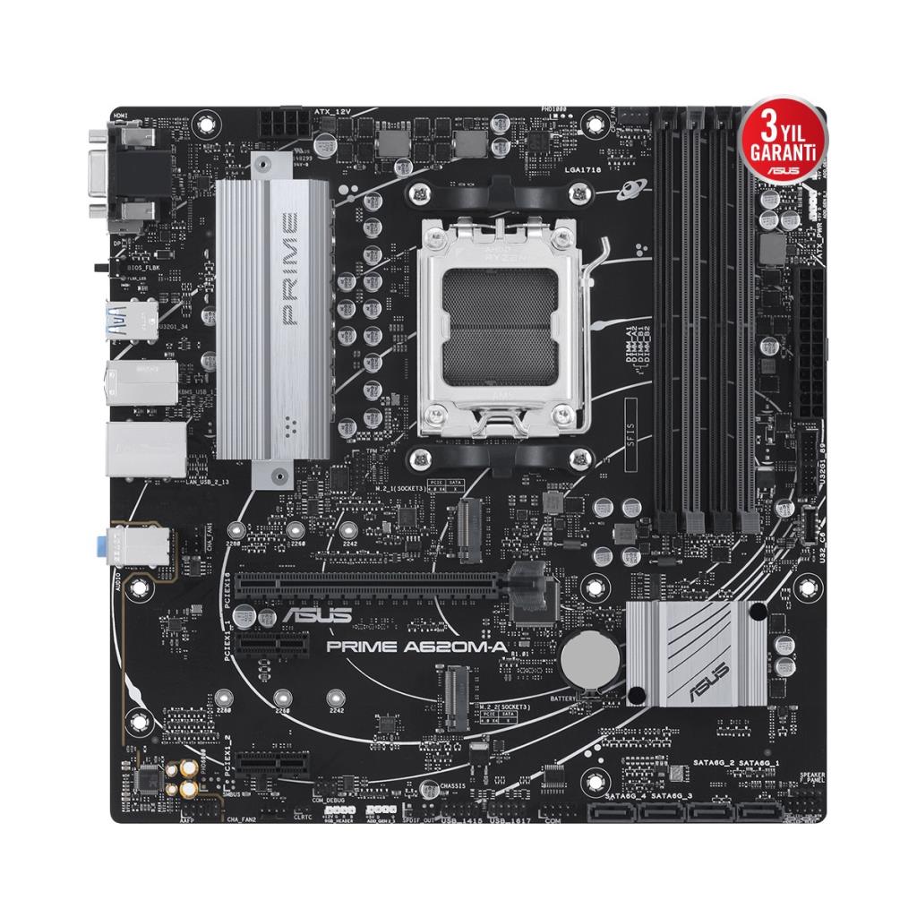 Asus Prime A620M-A-CSM AMD AM5 DDR5 Micro ATX Anakart Outlet