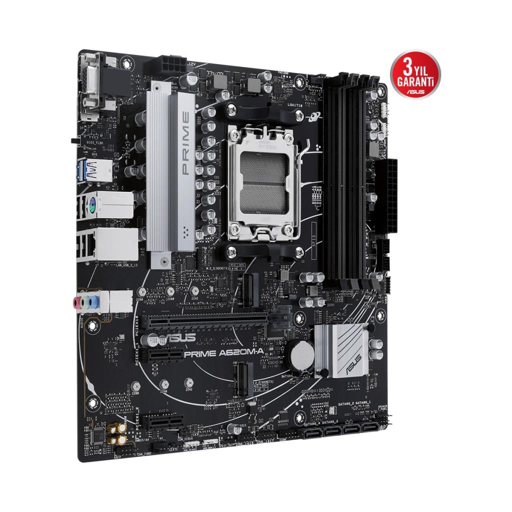 Asus Prime A620M-A-CSM AMD AM5 DDR5 Micro ATX Anakart Outlet