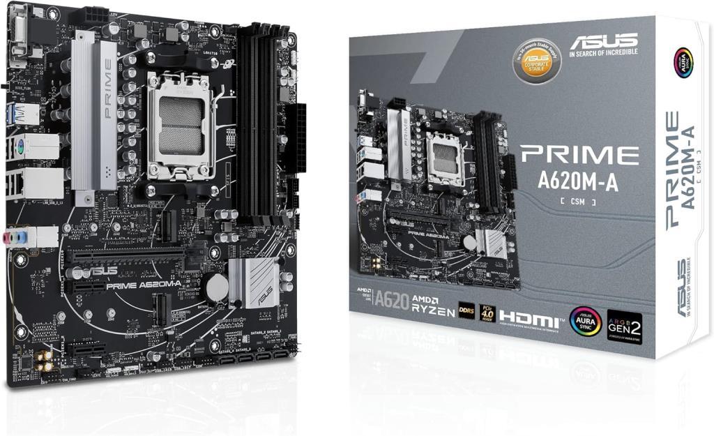 Asus Prime A620M-A-CSM AMD AM5 DDR5 Micro ATX Anakart - OUTLET
