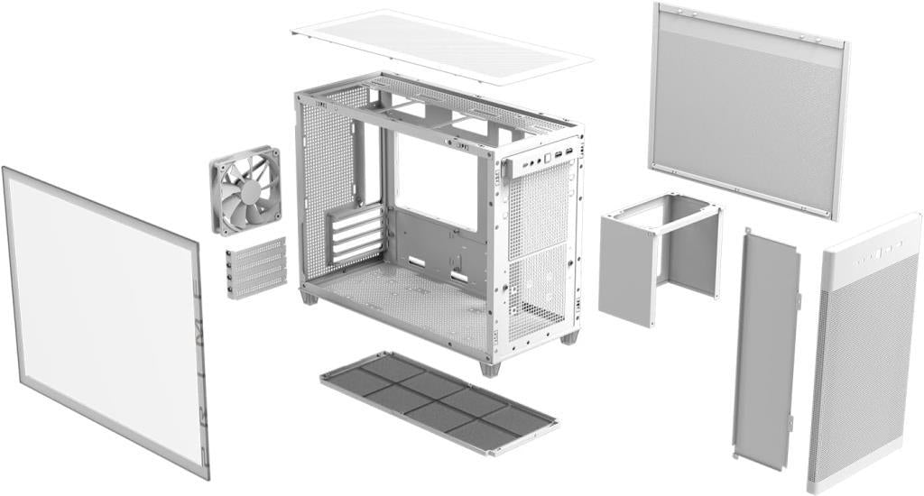 Asus Prime AP201 1 Fanlı Beyaz mATX Bilgisayar Kasası
