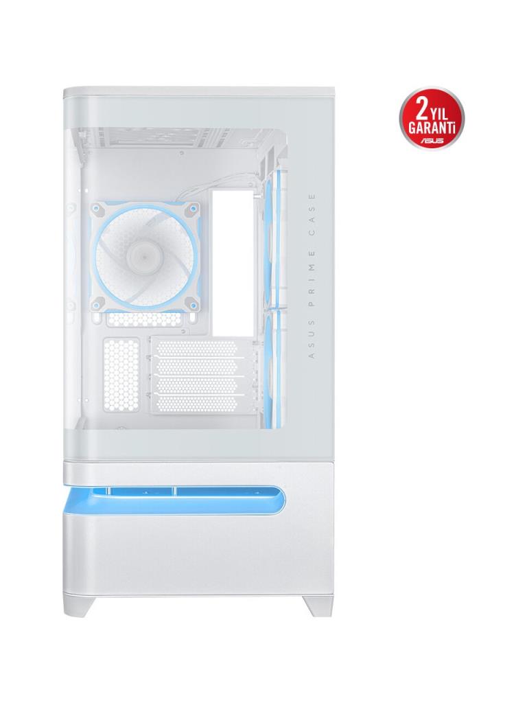 Asus Prime AP202 ARGB Fansız Beyaz Micro ATX Oyuncu Kasası - TESHİR