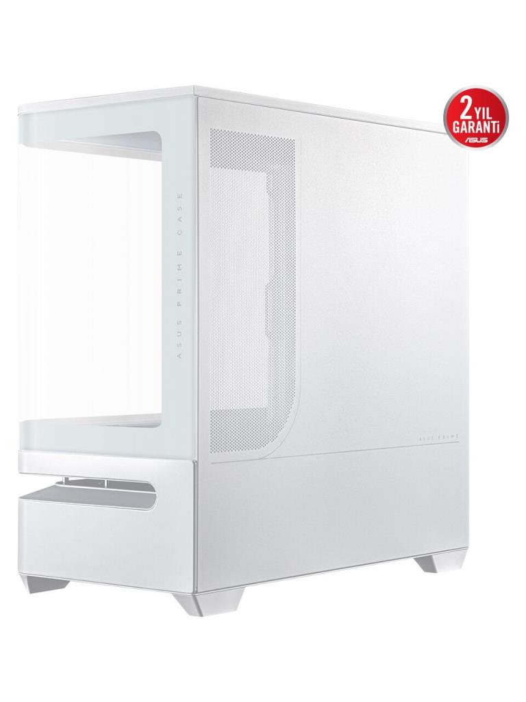 Asus Prime AP202 ARGB Fansız Beyaz Micro ATX Oyuncu Kasası - TESHİR