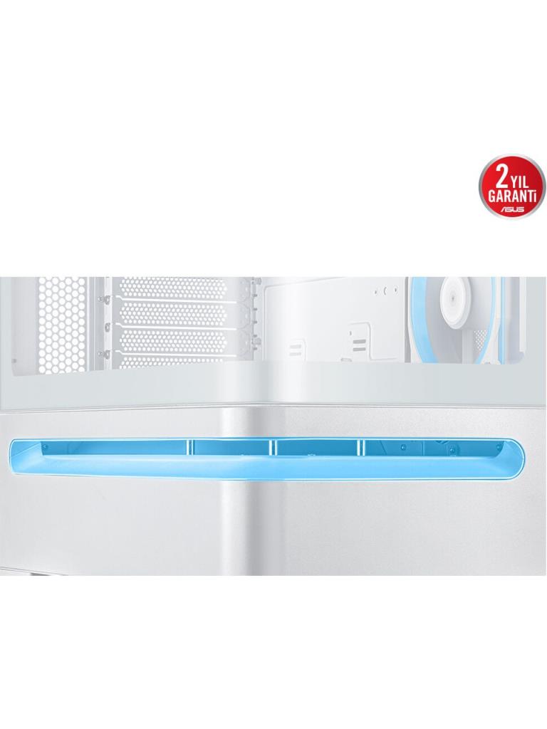 Asus Prime AP202 ARGB Fansız Beyaz Micro ATX Oyuncu Kasası - TESHİR