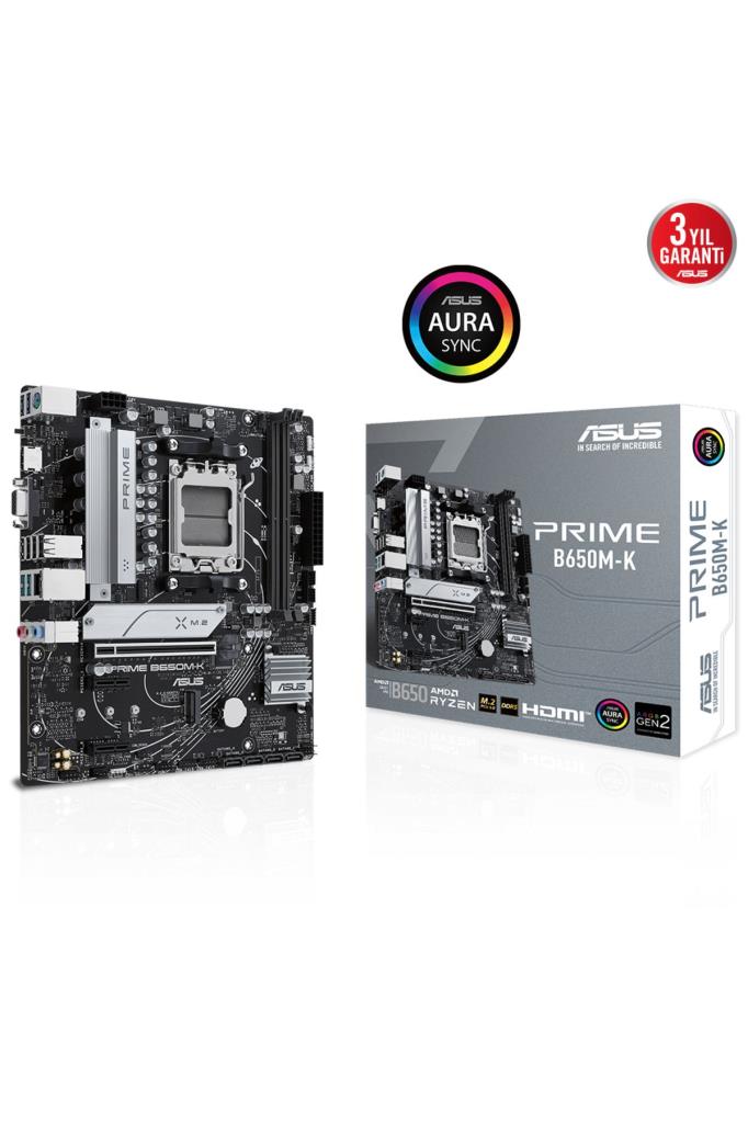 Asus Prime B650M-K AMD AM5 DDR5 Micro ATX Anakart Teşhir