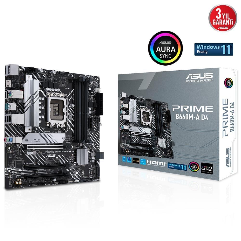 منفذ اللوحة الأم Asus Prime B660M-A D4 Intel LGA1700 DDR4 Micro ATX