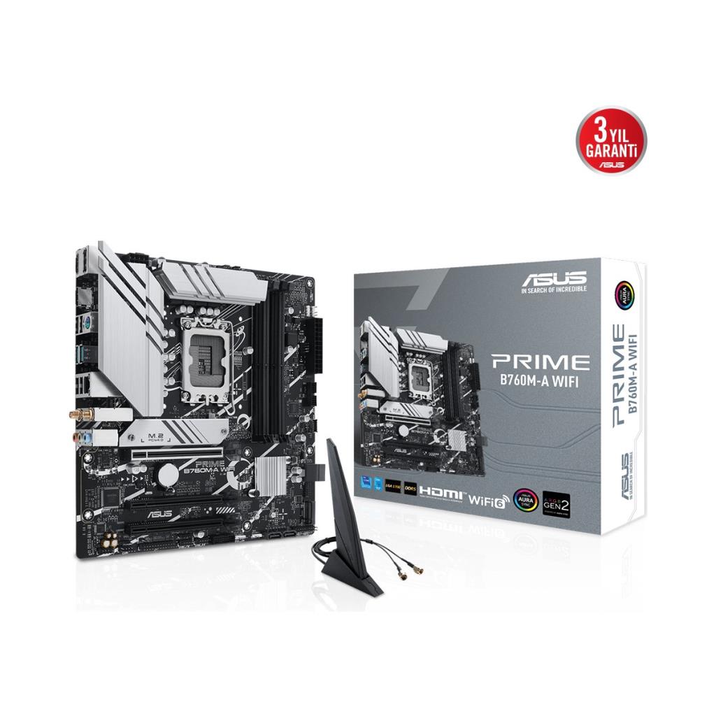 Asus Prime B760M-A Wi-Fi Intel LGA1700 DDR5 Micro ATX Anakart