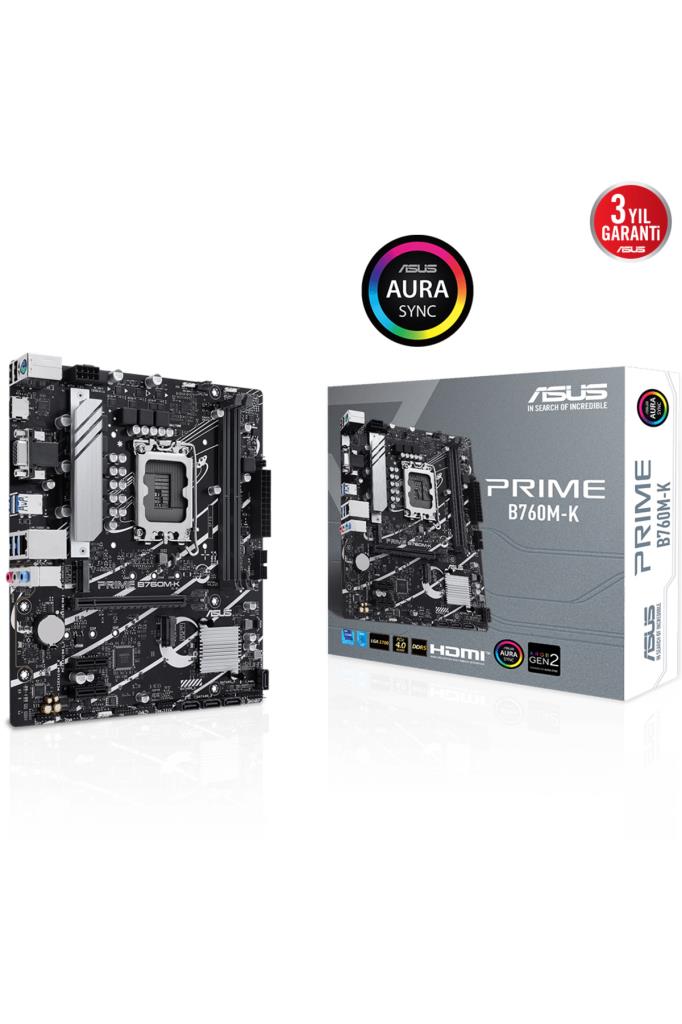 Asus Prime B760M-K Intel LGA1700 DDR5 Micro ATX Anakart Outlet
