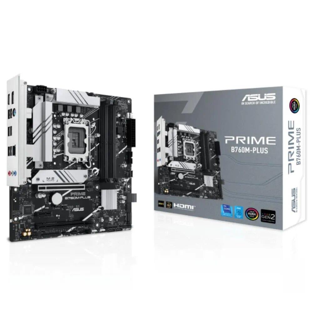 ASUS PRIME B760M-PLUS DDR5 Anakart Intel B760 LGA1700 7200MHz OC | 2x M.2 SSD | HDMI DP | 2.5G Ethernet