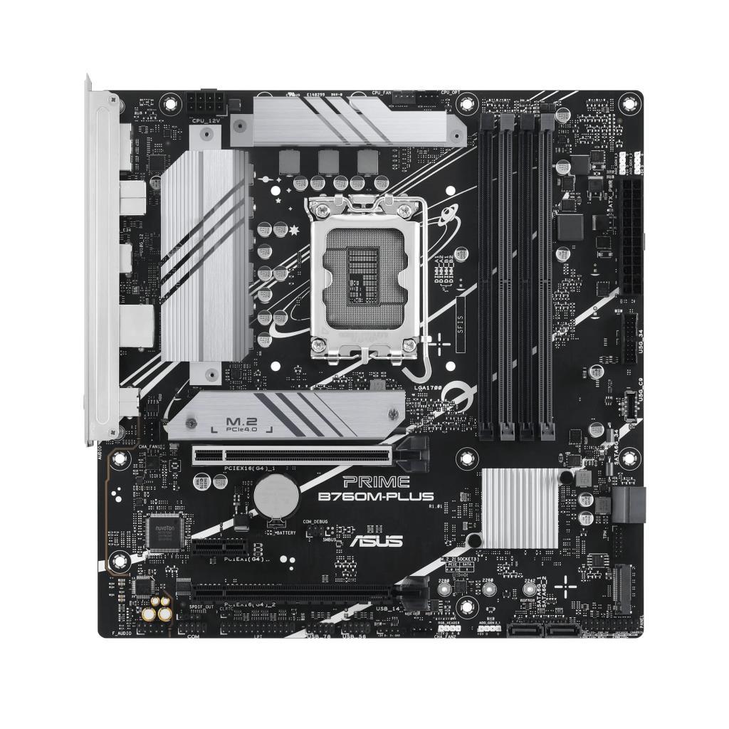 ASUS PRIME B760M-PLUS DDR5 Anakart Intel B760 LGA1700 7200MHz OC | 2x M.2 SSD | HDMI DP | 2.5G Ethernet