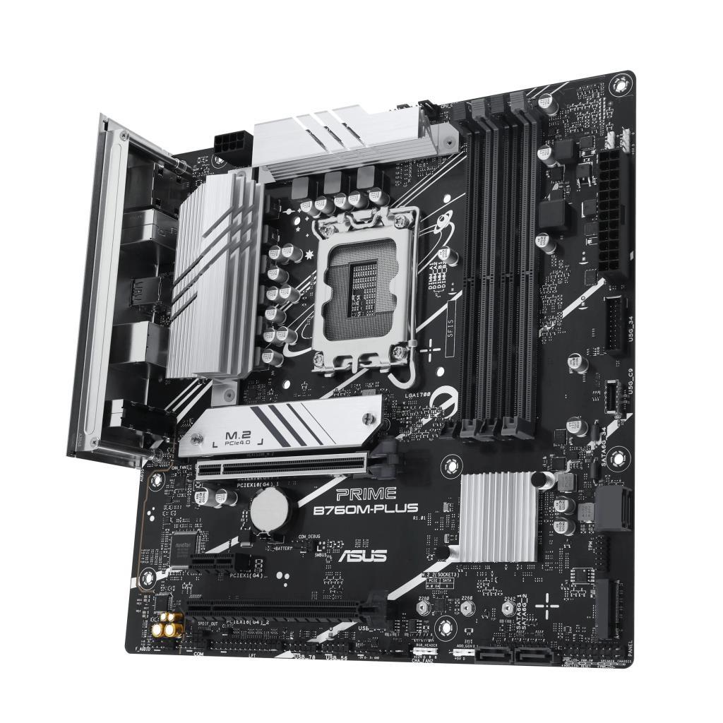 ASUS PRIME B760M-PLUS DDR5 Anakart Intel B760 LGA1700 7200MHz OC | 2x M.2 SSD | HDMI DP | 2.5G Ethernet
