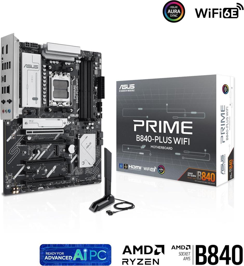 Asus Prime B840-PLUS Wi-Fi AMD AM5 DDR5 ATX Anakart Teşhir