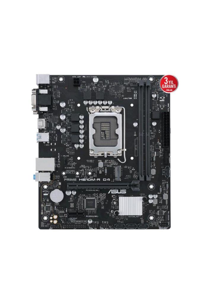 Asus Prime H610M-R D4 Intel LGA1700 DDR4 Micro ATX Anakart Outlet