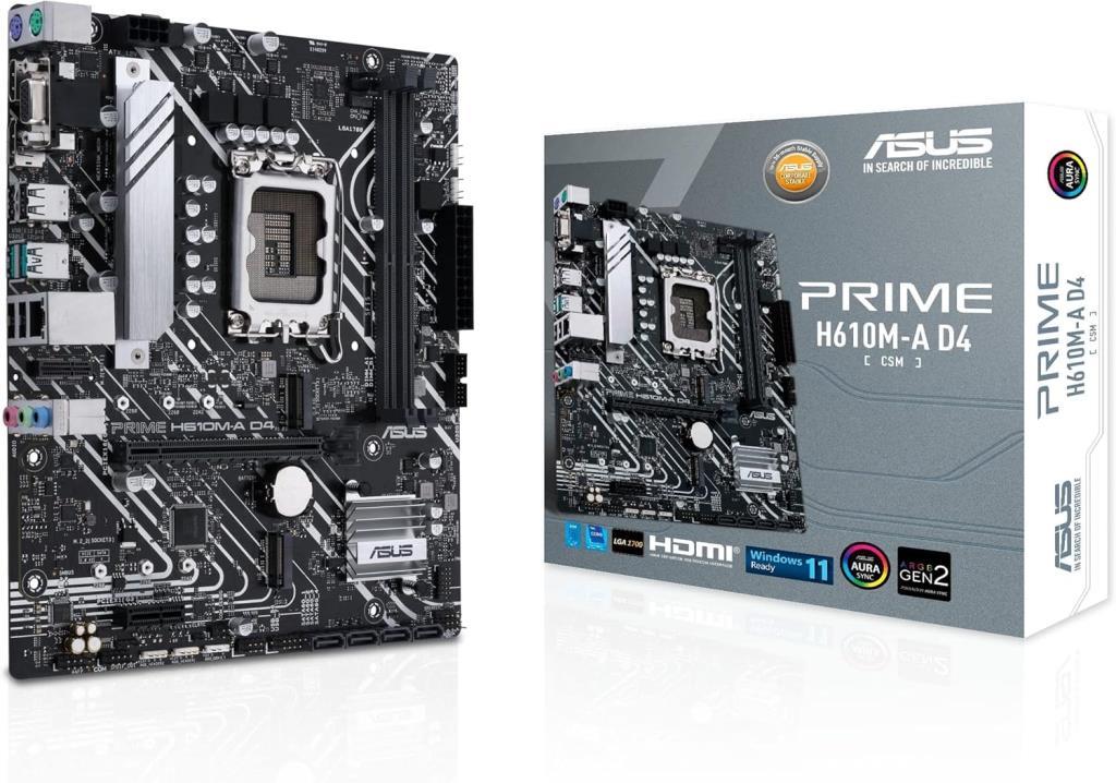 Asus Prime H610M-A D4-CSM Intel LGA1700 DDR4 Micro ATX Anakart Outlet