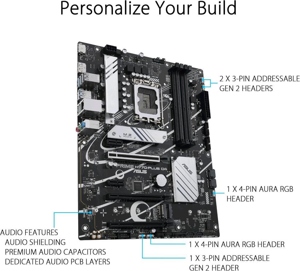 Asus Prime H770-PLUS D4 Intel LGA1700 DDR4 ATX Anakart - OUTLET