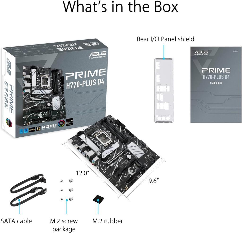 Asus Prime H770-PLUS D4 Intel LGA1700 DDR4 ATX Anakart - OUTLET
