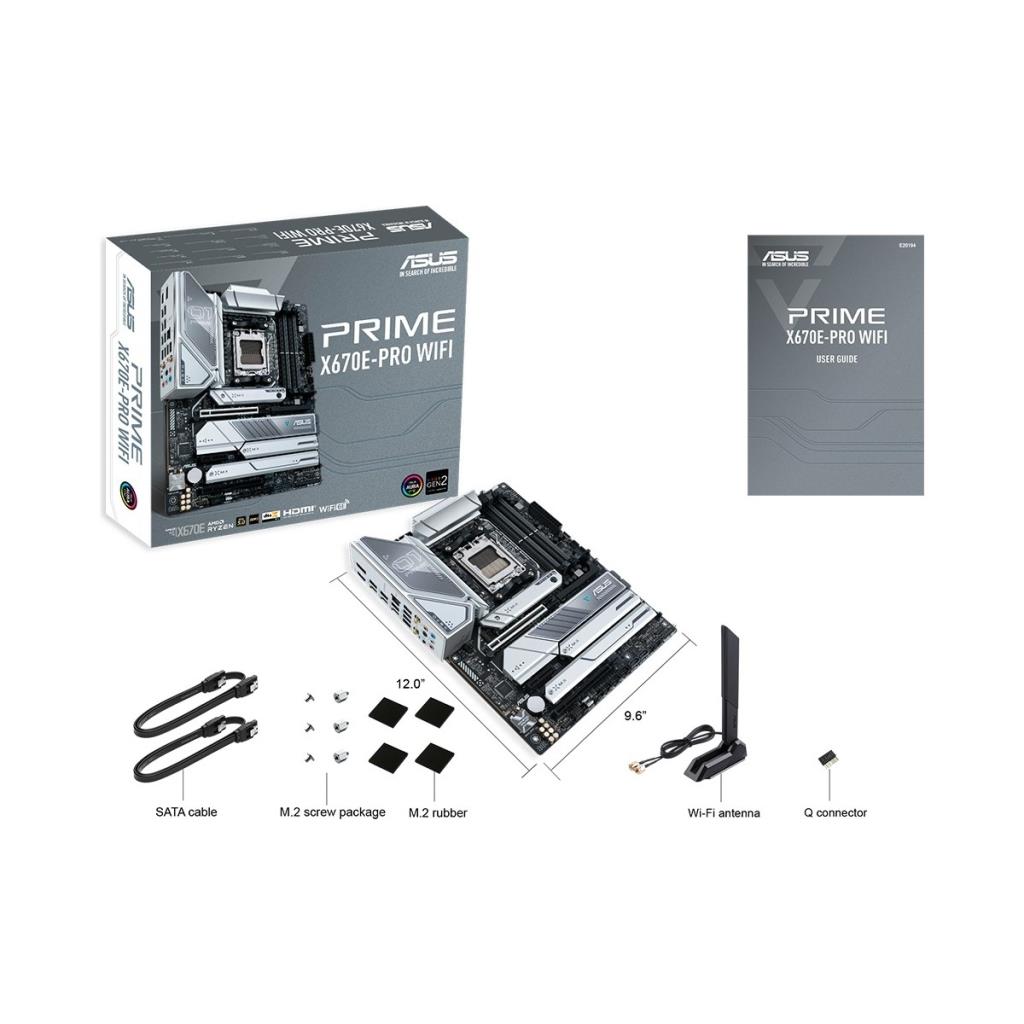 Asus Prime X670E-Pro Wi-Fi AMD AM5 DDR5 ATX Anakart Outlet