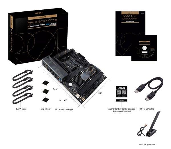 ASUS ProArt X570 Creator WiFi AMD X570 AM4 DDR4 5100MHz (OC) HDMI Thunderbolt 4 ATX Anakart - Teşhir