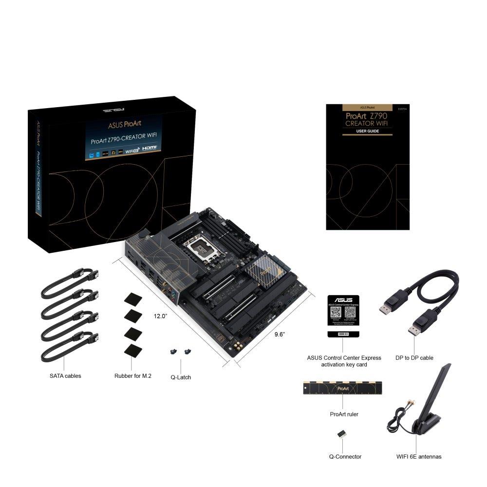 ASUS ProArt Z790-CREATOR WIFI Intel Z790 LGA1700 DDR5 7200MHz (OC) WiFi 6E ATX Profesyonel Anakart - Outlet