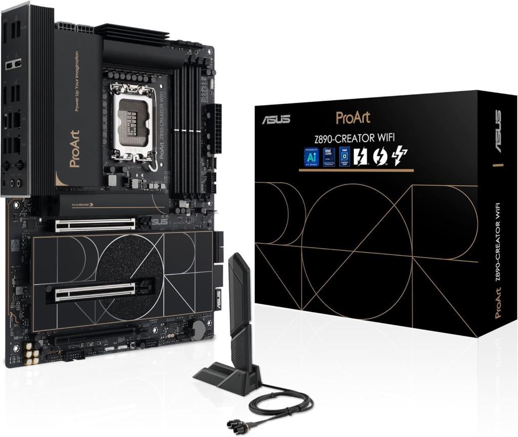 ASUS Proart Z890-Creator Wifi Intel Z890 Lga1851 Ddr5 9066 Hdmi 2Xthunderbolt 5 1Xusb4 5X M2 Usb3.2 Wifi 7, Thunderbolt 5, ASUS Control Center Express Anakart Teşhir
