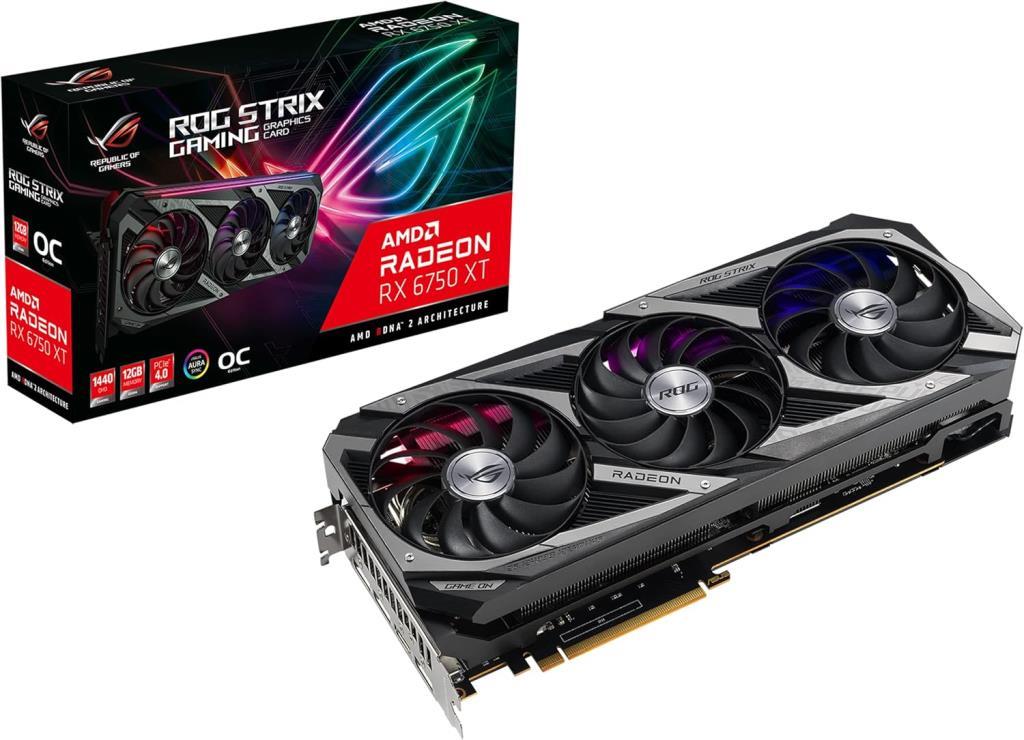 Asus RX 6750 XT Rog Strix OC Edition ROG-STRIX-RX6750XT-O12G-GAMING 192 Bit GDDR6 12 GB Ekran Kartı Teşhir