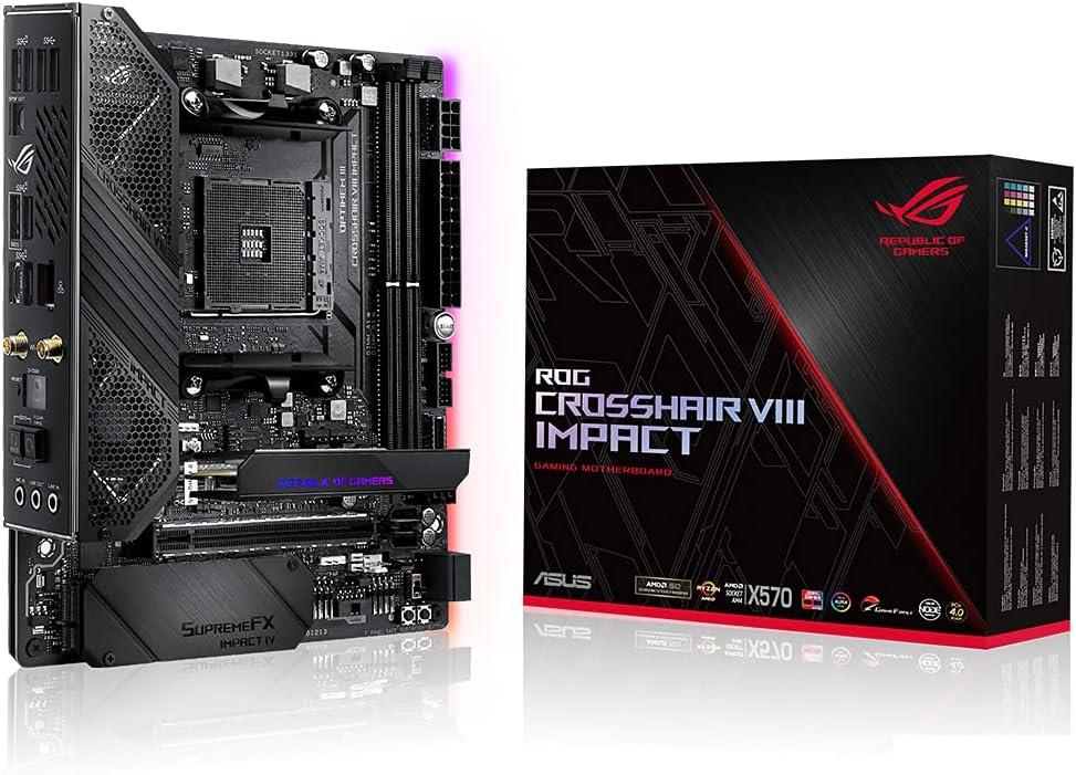 Asus Rog Crosshair VIII Impact AMD AM4 DDR4 Mini ITX Anakart Outlet