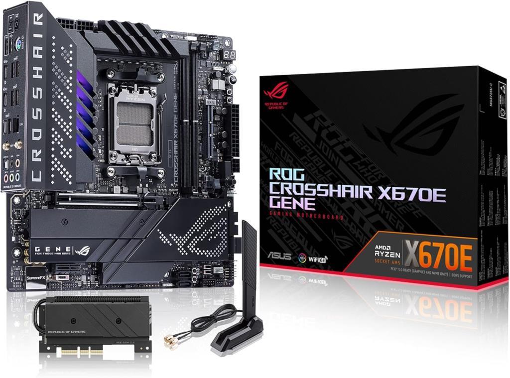 Asus Rog Crosshair X670E Gene AMD AM5 DDR5 Micro ATX Anakart Teşhir