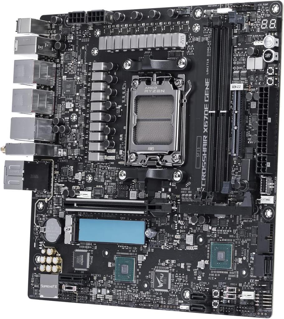 Asus Rog Crosshair X670E Gene AMD AM5 DDR5 Micro ATX Anakart Teşhir