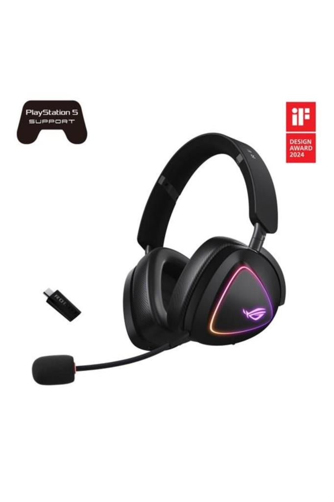 Asus ROG Delta II Siyah RGB 7.1 Kablolu/Kablosuz Kulak Üstü Oyuncu Kulaklığı