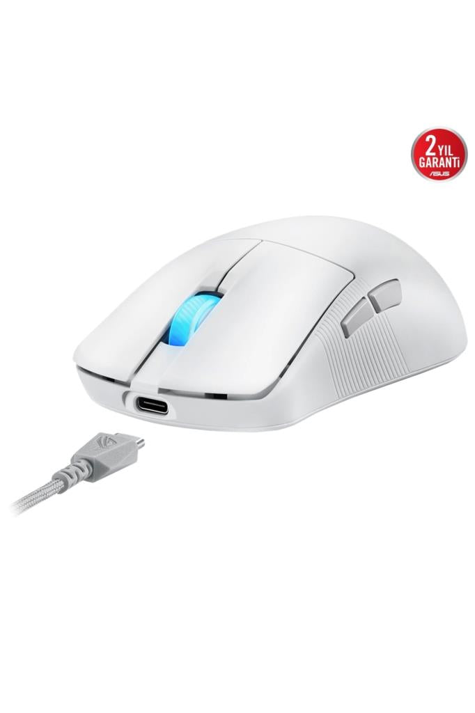 Asus ROG Harpe Ace Mini Beyaz Şarjlı Optik Kablolu/Kablosuz Oyuncu Mouse