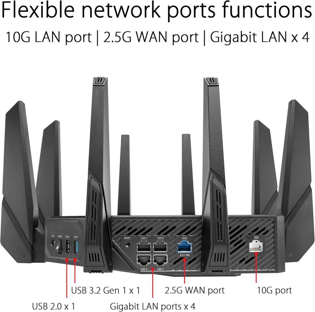 Asus Rapture GT-AX11000 4 Port 1148 Mbps Router Outlet