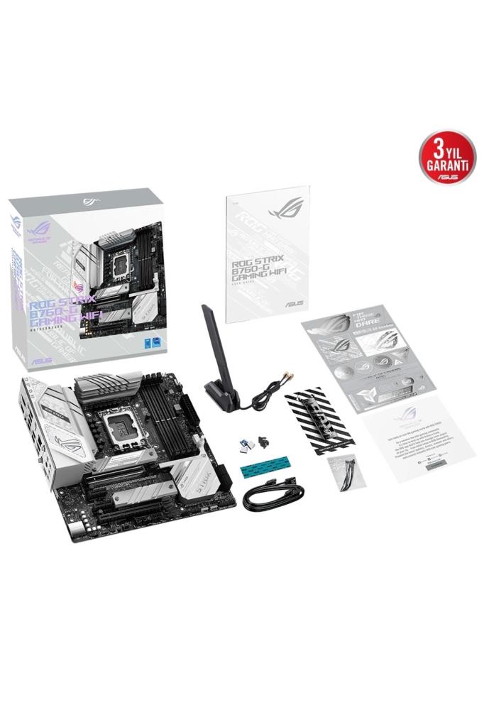 Asus Rog Strix B760-G Gaming Wi-Fi D4 Intel LGA1700 DDR4 Micro ATX Anakart Teşhir
