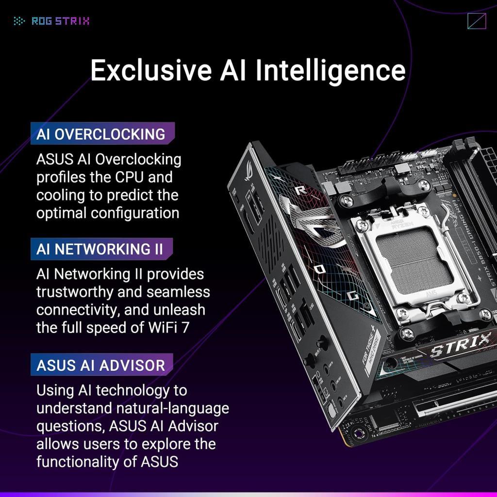 Asus ROG Strix B850-I Gaming Wi-Fi AMD AM5 DDR5 Mini ITX Anakart