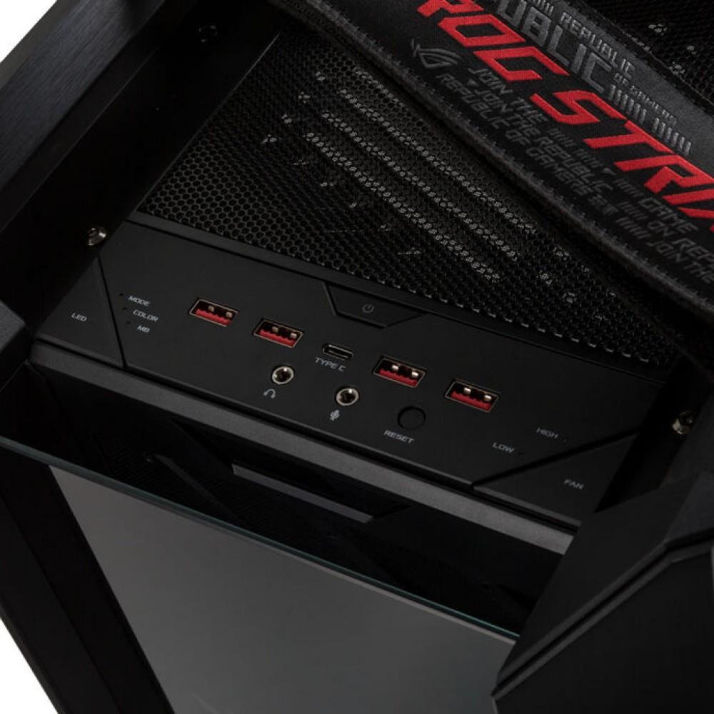 ASUS ROG Strix Helios GX601 RGB Fanlı Temperli Cam USB 3.1 E-ATX Mid Tower Gaming Oyuncu Kasası Siyah - Outlet