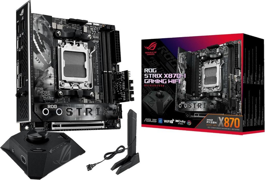 Asus ROG STRIX X870-I GAMING WIFI AMD X870 Soket AM5 DDR5 8600+(OC) MHz Mini ITX Gaming (Oyuncu) Anakart Teşhir