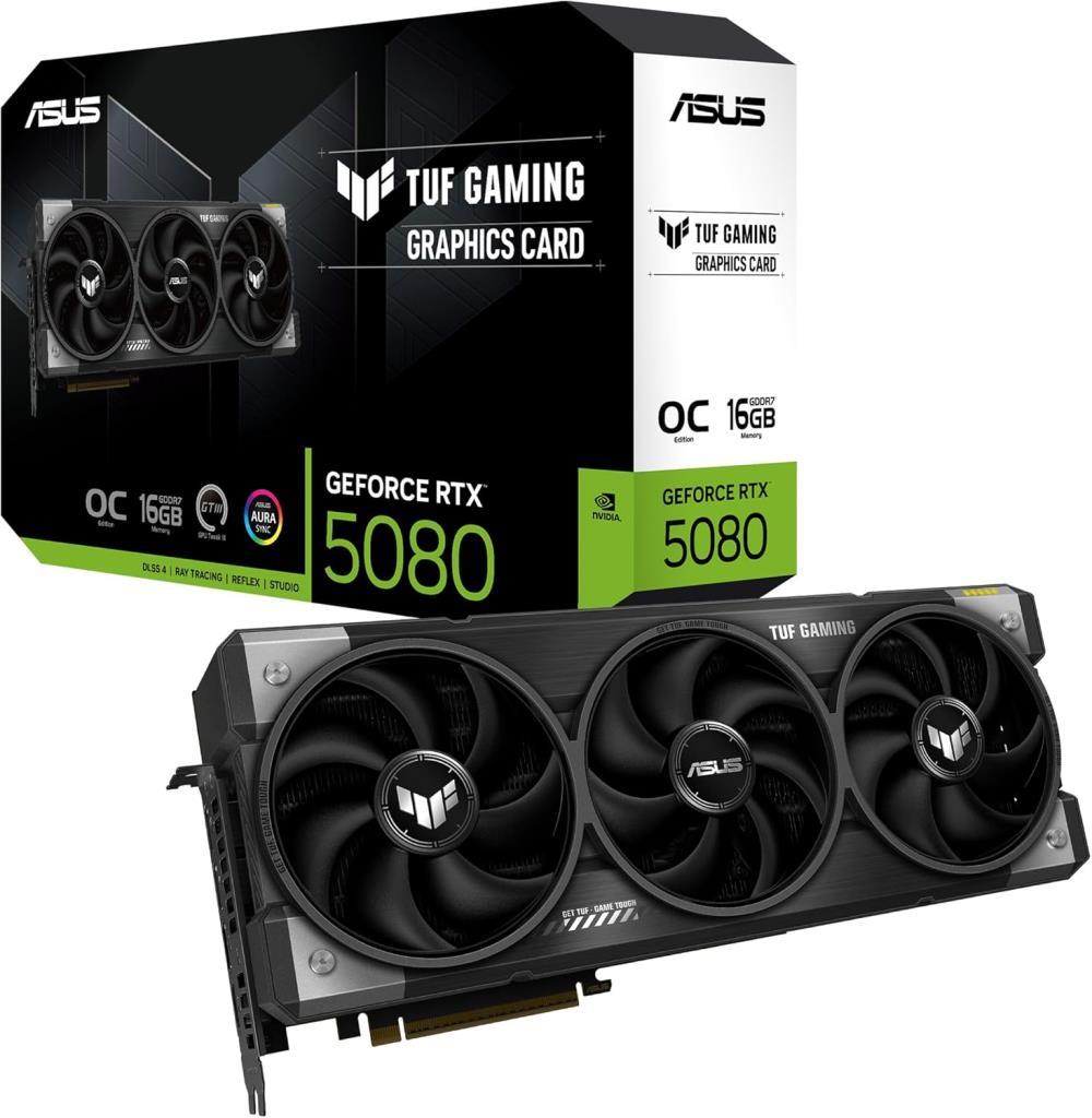 Asus RTX 5080 TUF Gaming OC Edition TUF-RTX5080-O16G-GAMING 256 Bit GDDR7 16 GB Ekran Kartı Outlet