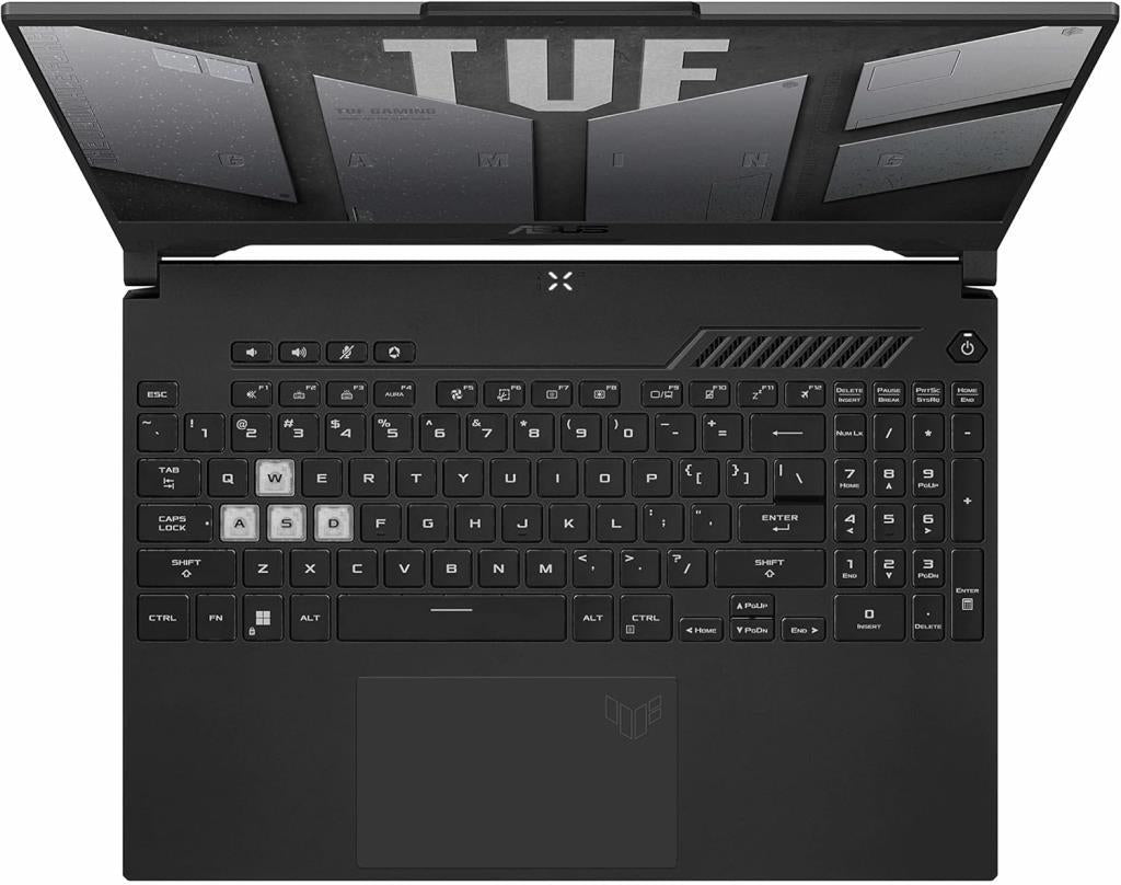 كمبيوتر محمول للألعاب Asus Tuf Gaming F15 FX507ZC4-HN211 i5-12500H سعة 8 جيجابايت وذاكرة 512 جيجابايت SSD وبطاقة رسومات RTX3050 مقاس 15.6 بوصة عالية الدقة بالكامل 