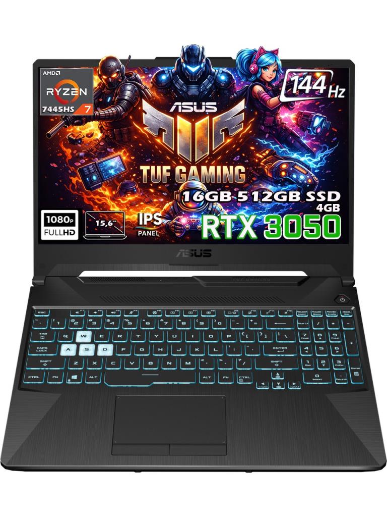 Asus TUF Gaming A15 FA506NCG-HN206 Ryzen 7 7445HS 16 GB 512 GB SSD RTX3050 15.6" Full HD Gaming Laptop - OUTLET