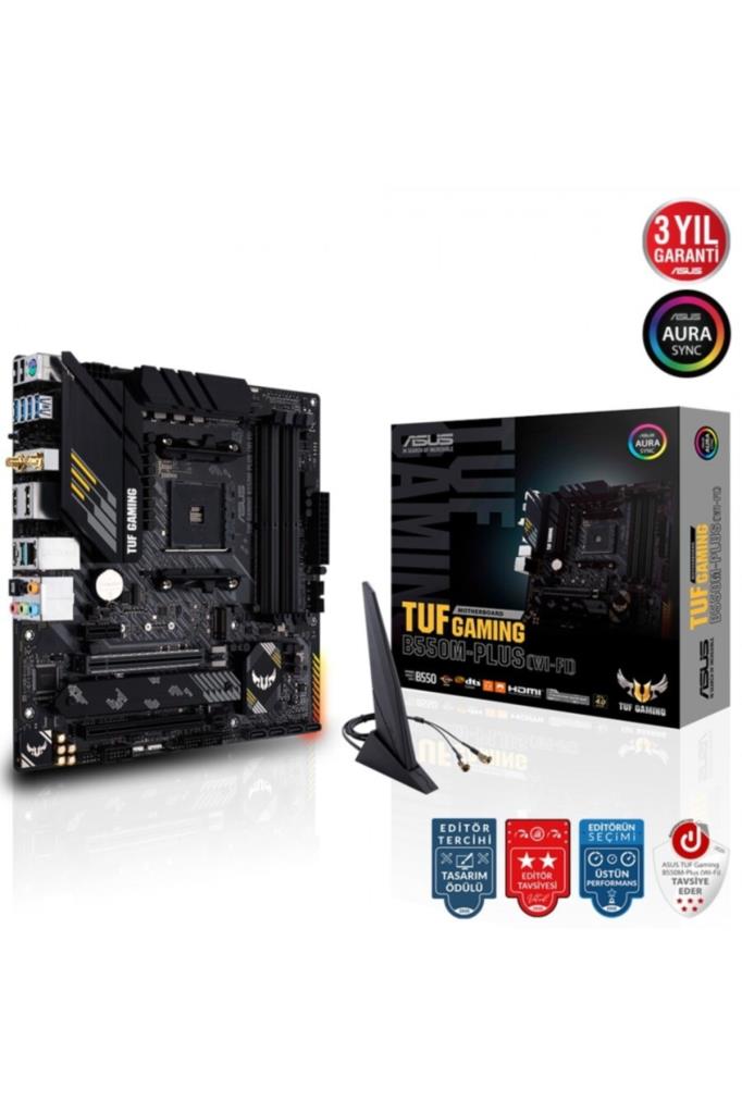 ASUS TUF Gaming B550M-PLUS Wi-Fi II AMD B550 AM4 DDR4 Micro ATX Anakart, Wi-Fi 6, Bluetooth, 2.5G LAN - Outlet