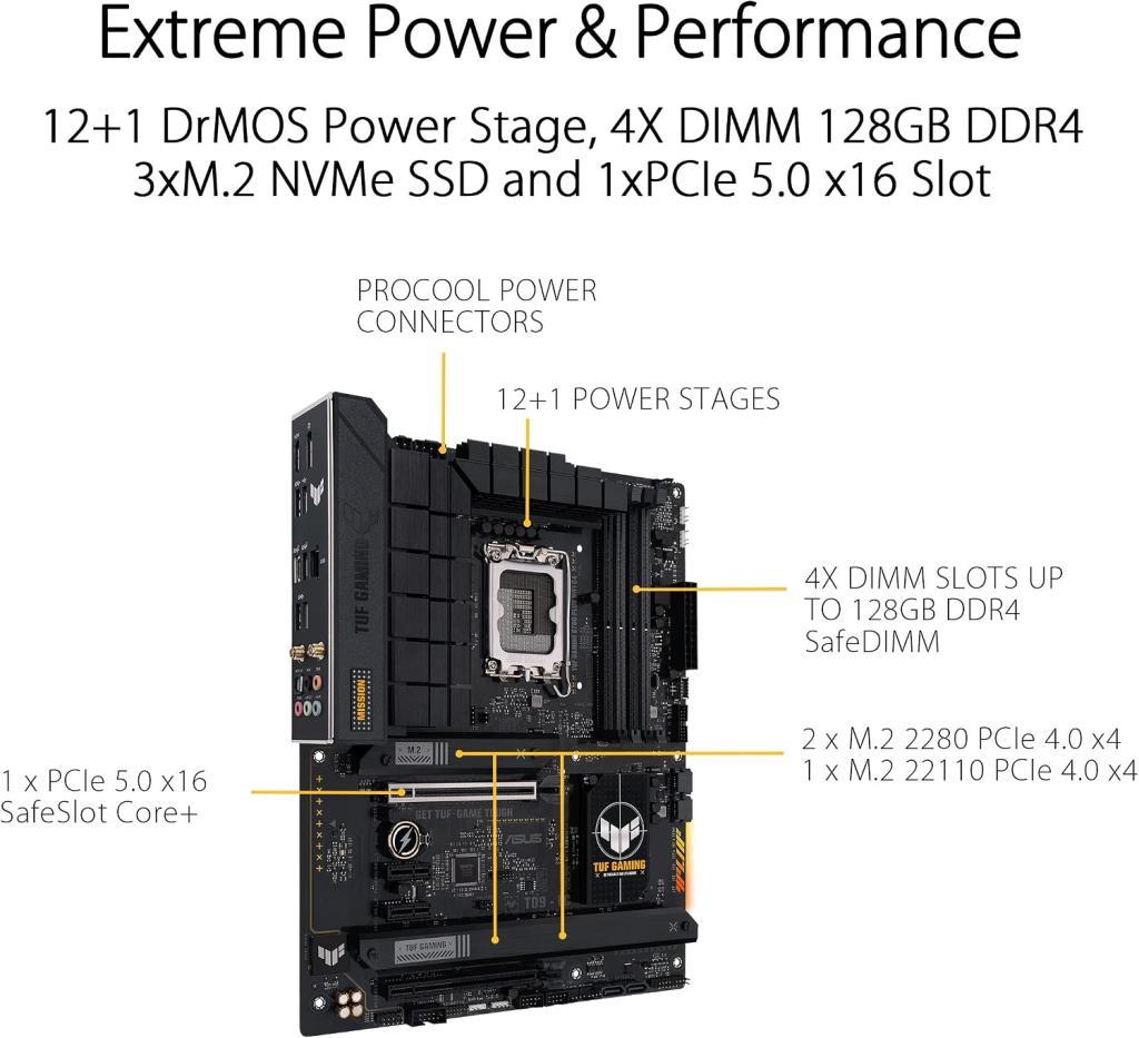 Asus Tuf Gaming B760-PLUS Wi-Fi Intel LGA1700 DDR4 ATX Anakart
