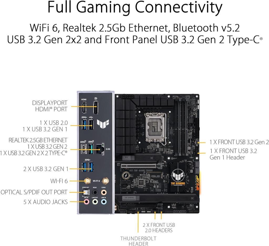Asus Tuf Gaming B760-PLUS Wi-Fi Intel LGA1700 DDR4 ATX Anakart