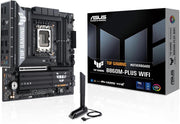 ASUS TUF GAMING B860M PLUS WIFI Intel mATX anakart, 12+1+2+1 80A DrMOS güç aşamaları, DDR5, PCIe 5.0, 3xM.2 yuvaları, WiFi 7, 2.5Gb Ethernet, DisplayPort, HDMI, DP Alt modlu USB 20Gbps Tip-C Outlet