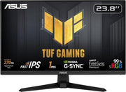 شاشة ألعاب ASUS TUF Gaming VG249QM1A مقاس 23.8 بوصة بدقة Full HD IPS ومعدل تحديث 270 هرتز، معروضة للعرض