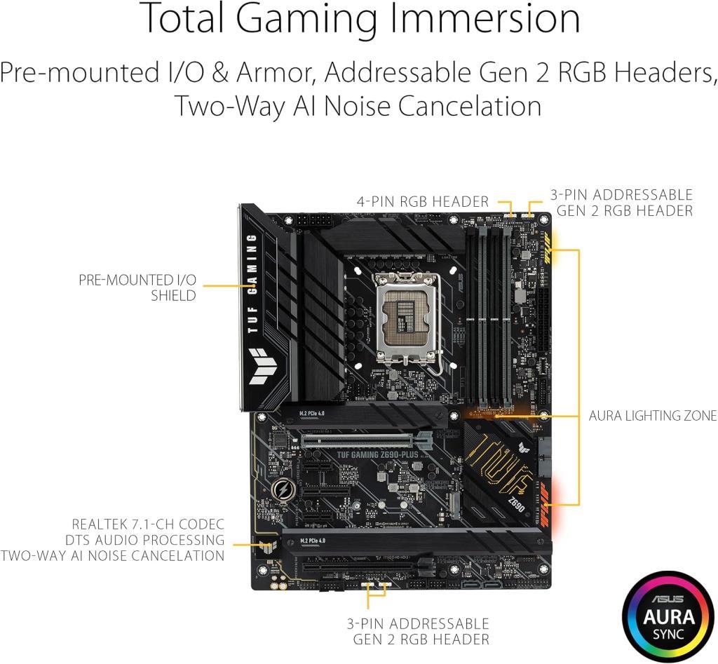 Asus Tuf Gaming Z690-Plus Intel LGA1700 DDR5 ATX Anakart - OUTLET