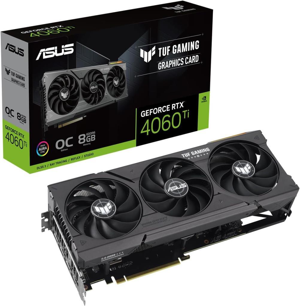Asus RTX 4060 TI TUF Gaming OC Edition TUF-RTX4060TI-O8G-GAMING 128 Bit GDDR6 8 GB Ekran Kartı - Outlet