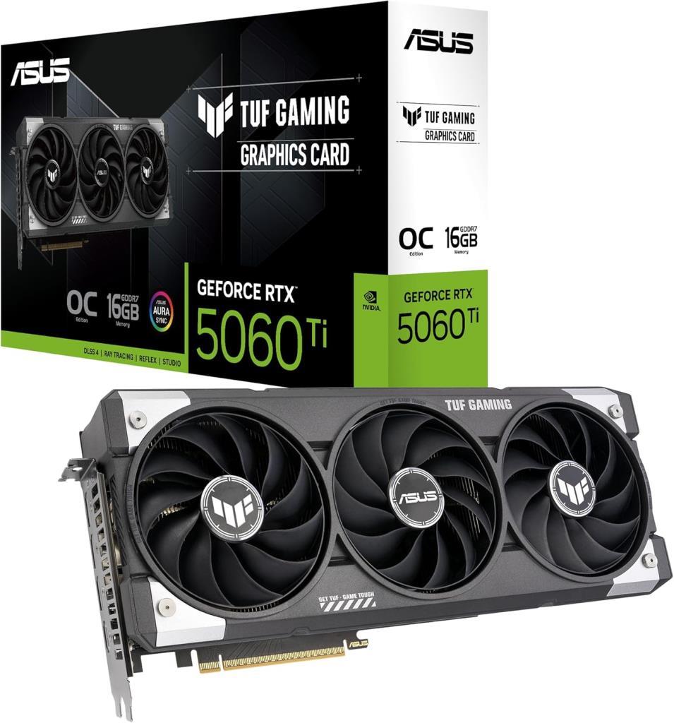 Asus RTX 5060 TI TUF Gaming OC Edition TUF-RTX5060TI-O16G-GAMING 128 Bit GDDR7 16 GB Ekran Kartı Outlet